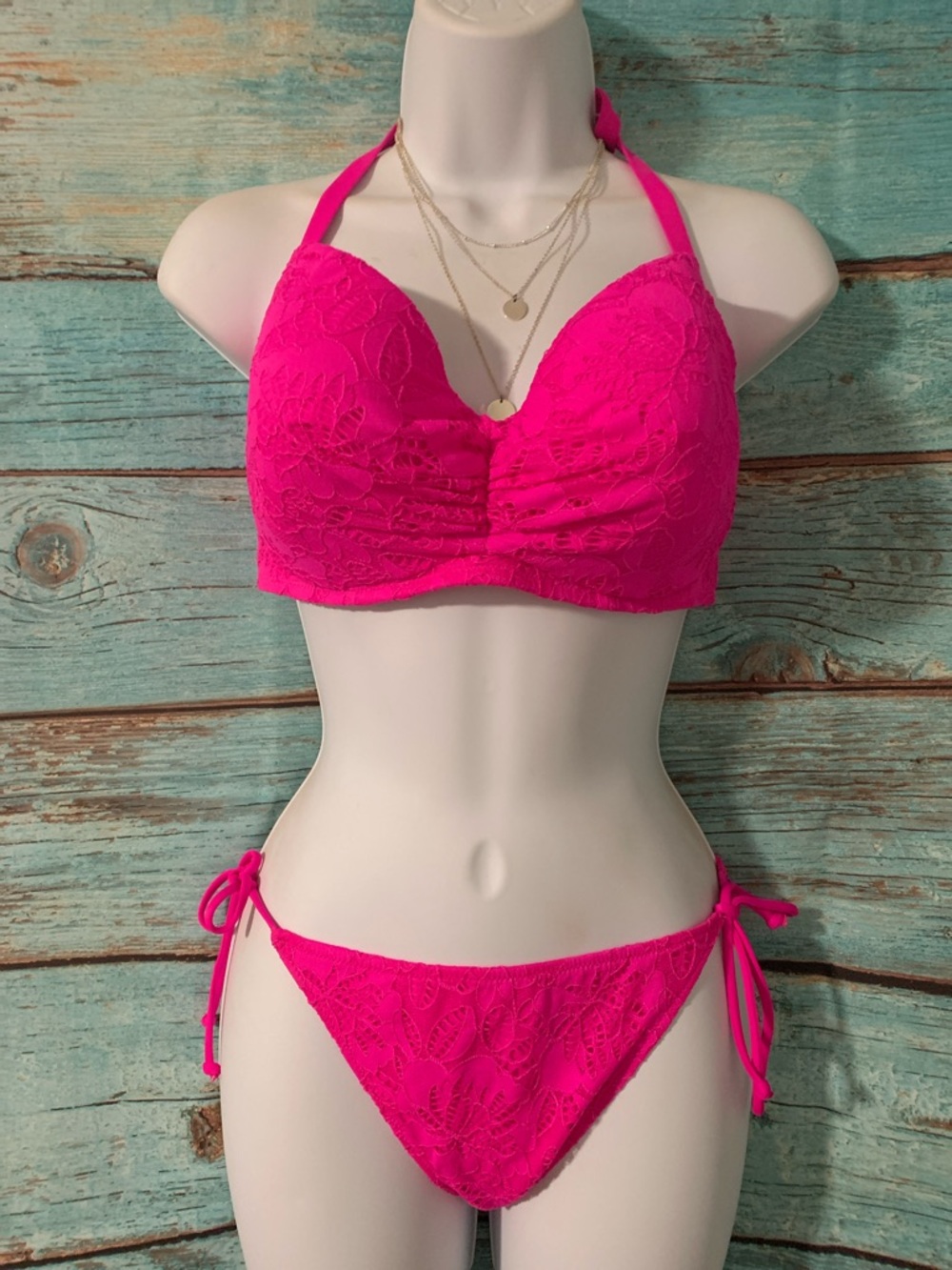 Victoria’s Secret | Sz 36DD/L hot pink bikini set - new without tags